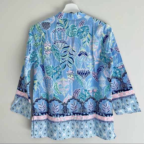 Lilly Pulitzer Asani Tunic Top Silk and Cotton XS - Picture 2 of 10